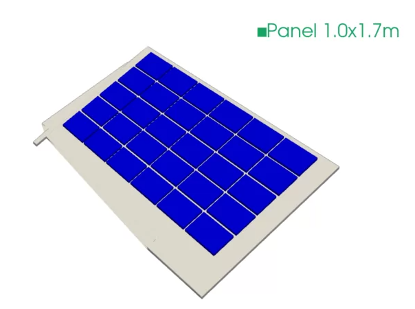 Voorbeeld van een dak met ideale zonnepaneelindeling
